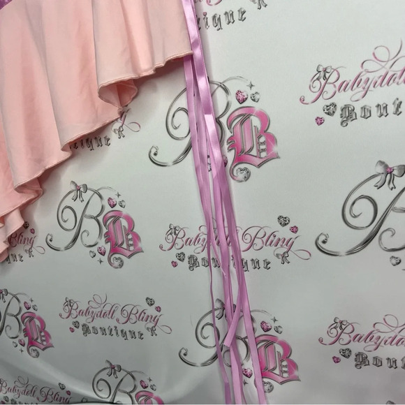 Pink dress fairy whimsical high low with ribbons 🎀 cute mermaid flowy  adorable - Picture 4 of 10